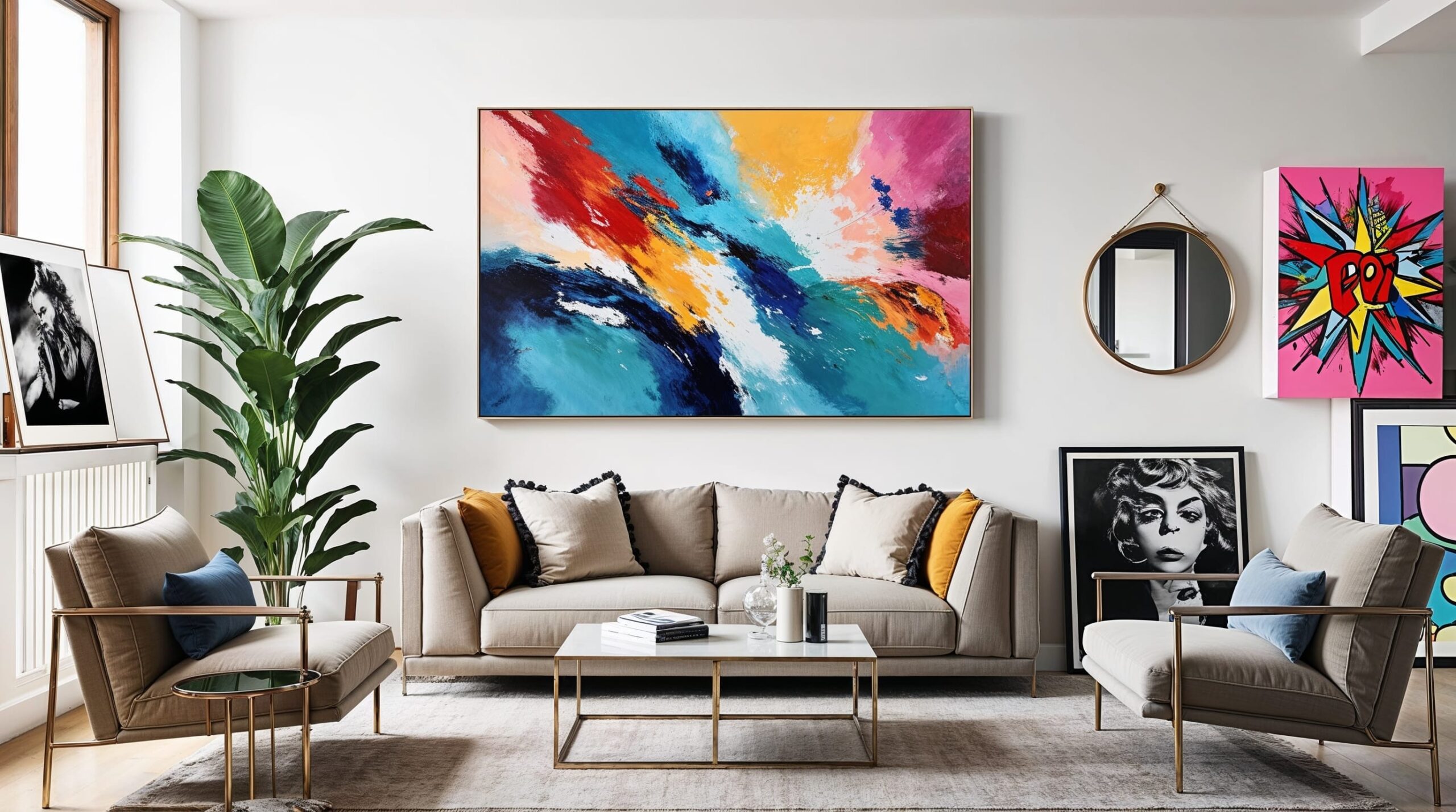 10 Popular Styles of Oversized Wall Art for Living Rooms