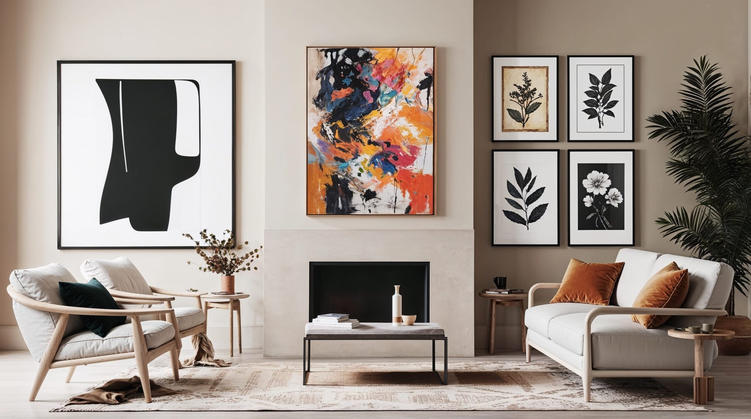 5 Popular Styles of Framed Artwork for Living Rooms