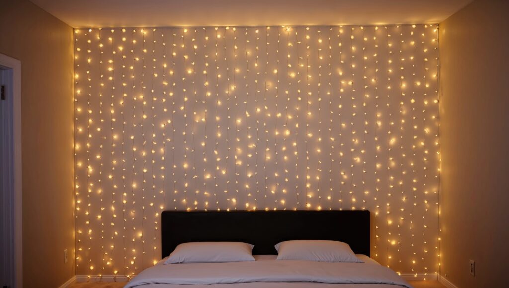 Accent Wall with Fairy Lights