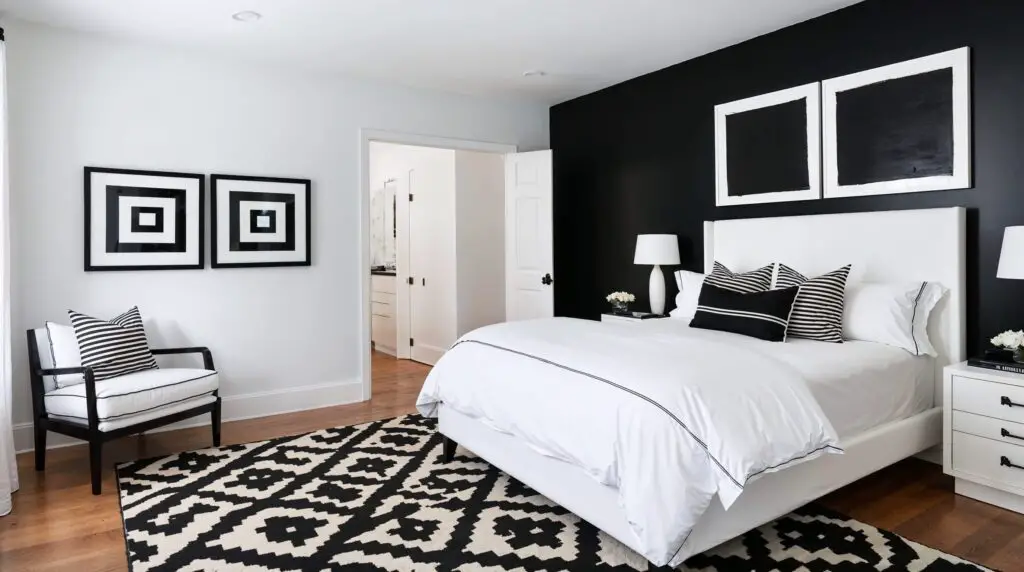 Bold Black Accent Wall