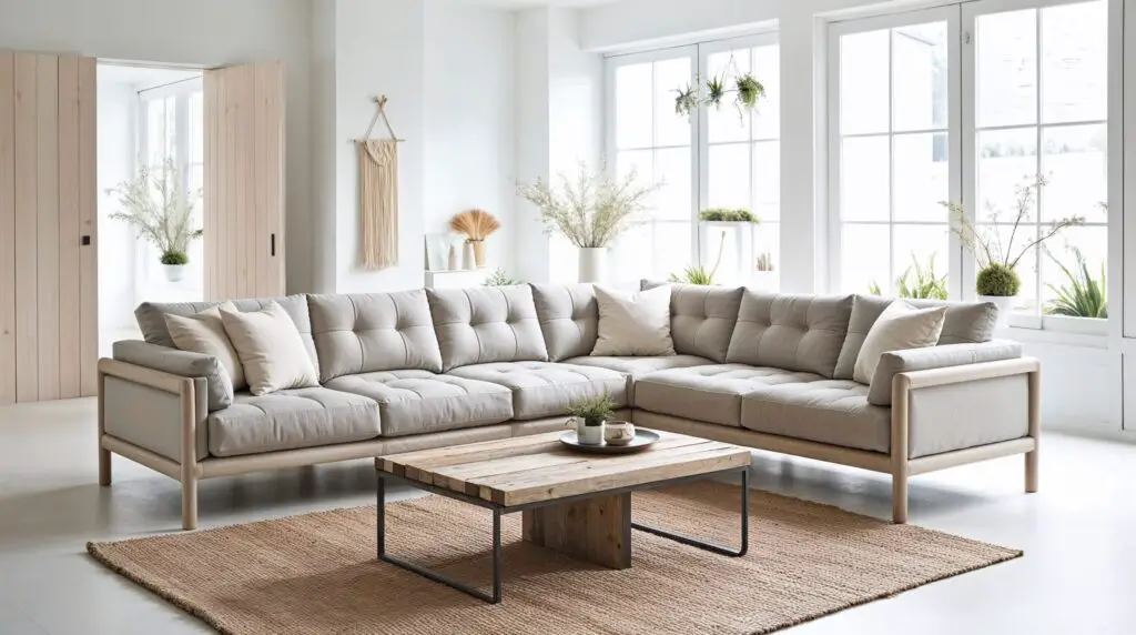 Clean Lined Neutral Sectional