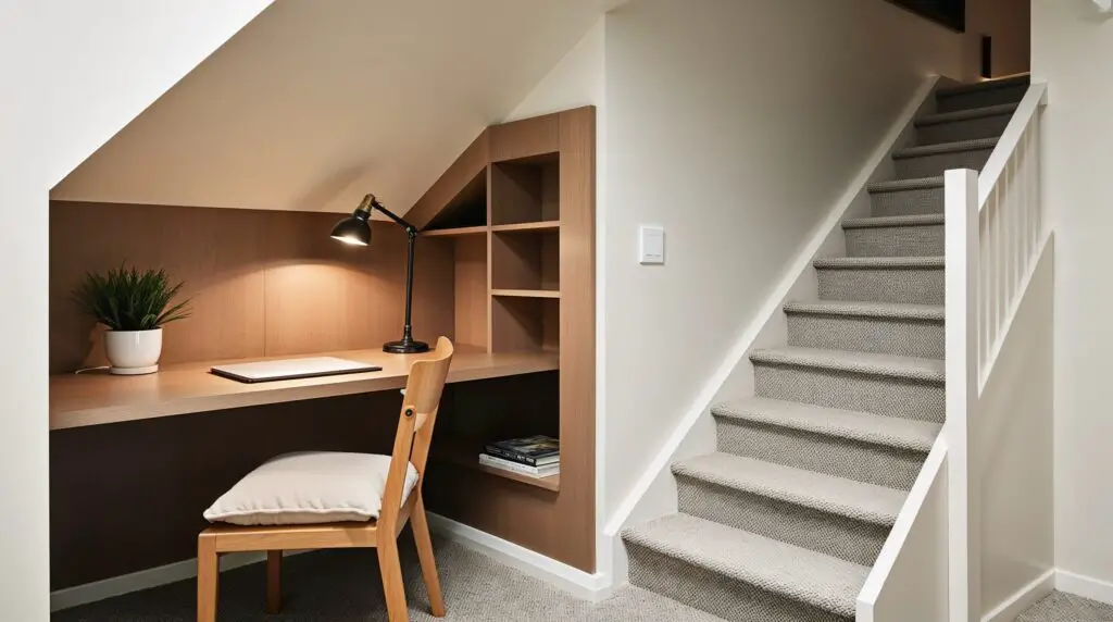 Fib on It — A Cozy Under the Stairs Office Nook